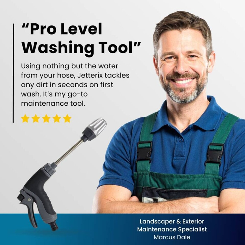 AMERICA'S #1 RATED PRESSURE NOZZLE - Turn Any Hose Into a High-Pressure Water Jet，Save Time, Save Money, and Still Get a Spotless Clean