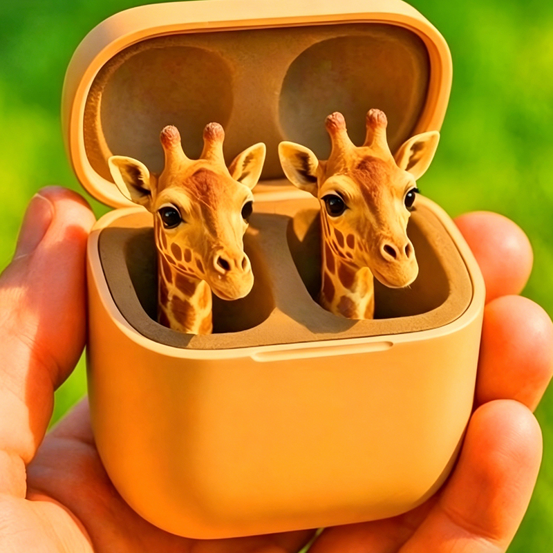 Cute Animal Shaped Bluetooth Earbuds-3D Stereo Animal Design | Wireless Earphones with Cartoon Charging Case