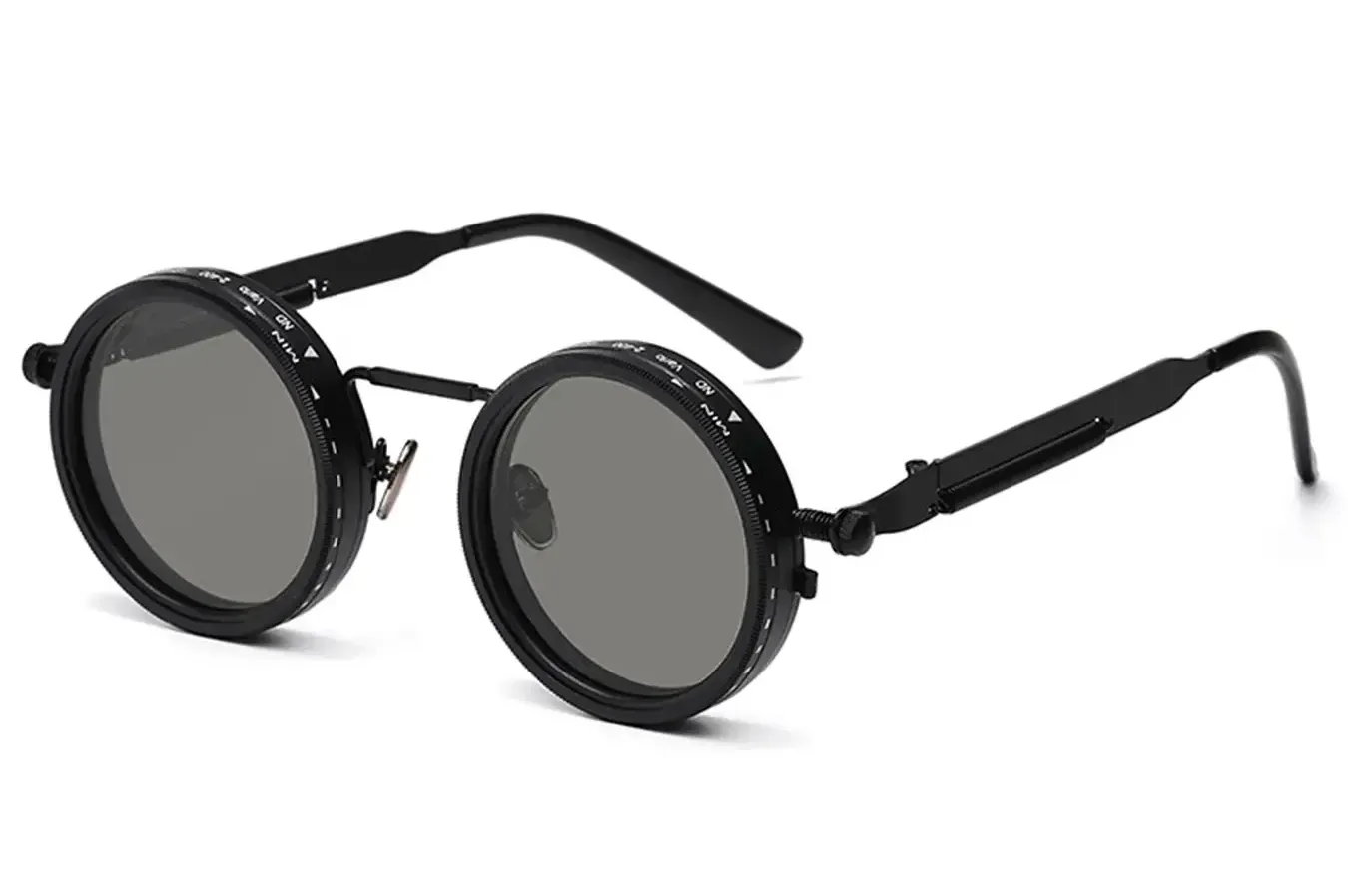 Adjustable 1-9 High Quality Sunglasses Fishing Rounded Polarized Glasses with ND Filter Lenses Handcrafted Retro Glasses Unisex Vintage Style