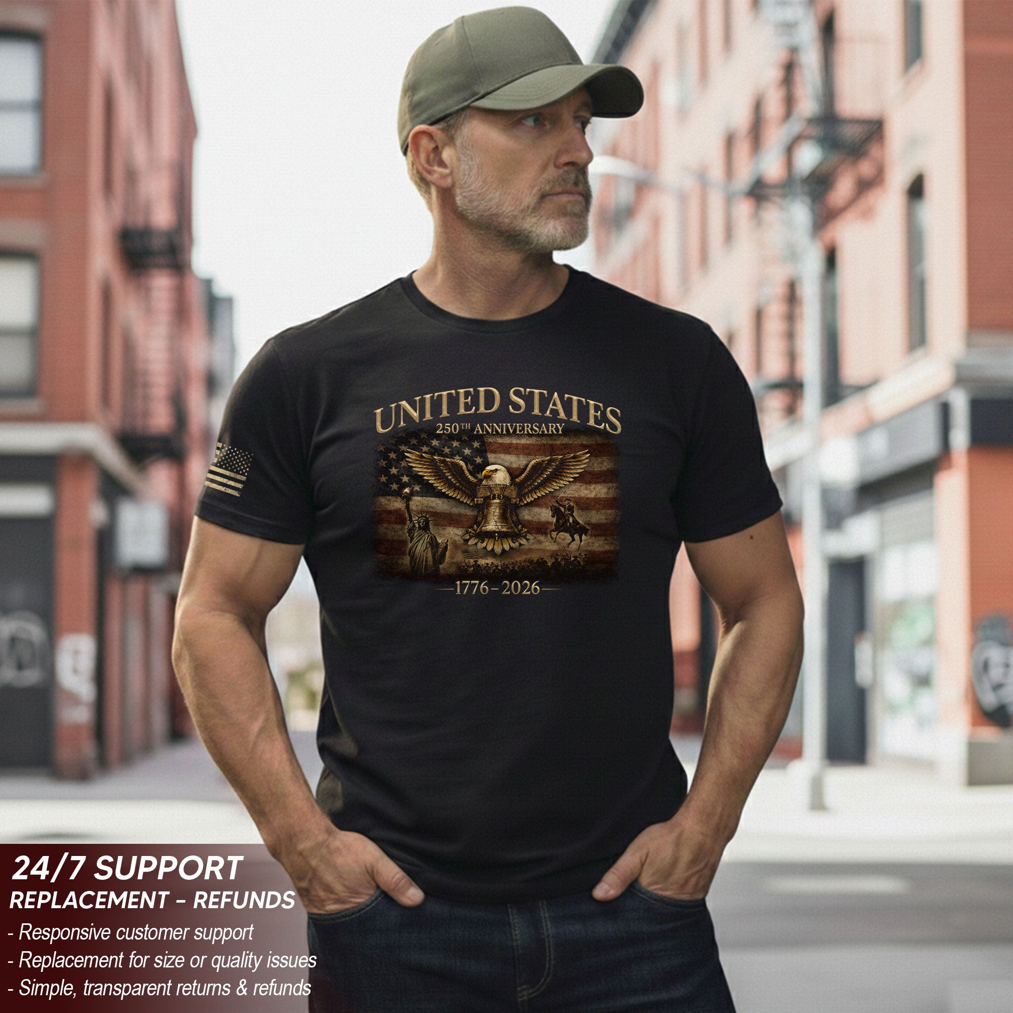 United States 250 Years of Freedom Shirt 1776 2026-Patriotic American Heritage