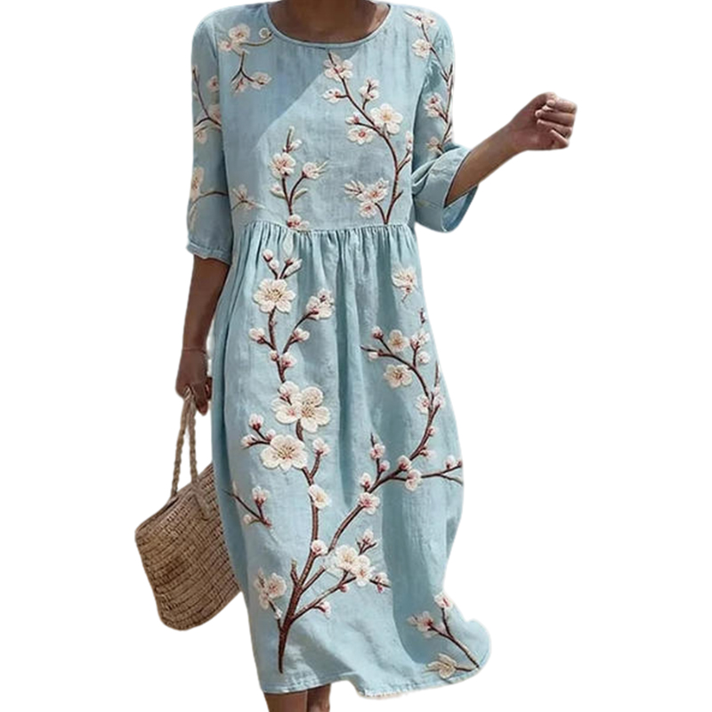 🌿 Das bestickte Leinen-Kleid: Zeitlose Eleganz für jeden Tag