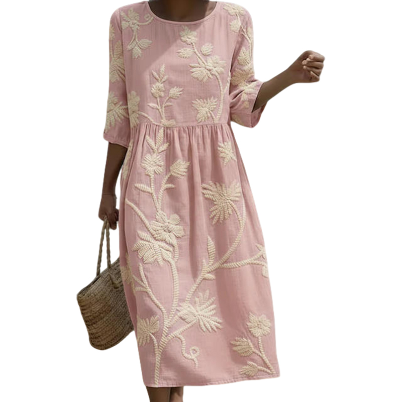 🌿 Das bestickte Leinen-Kleid: Zeitlose Eleganz für jeden Tag