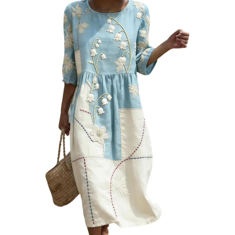 🌿 Das bestickte Leinen-Kleid: Zeitlose Eleganz für jeden Tag