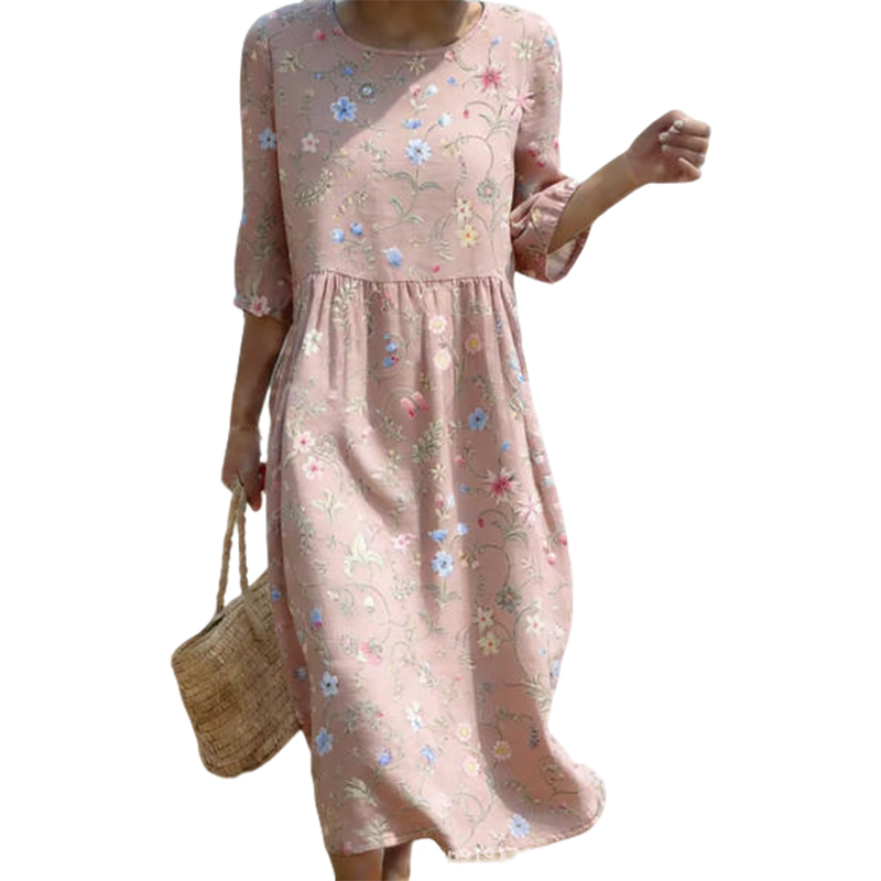 🌿 Das bestickte Leinen-Kleid: Zeitlose Eleganz für jeden Tag