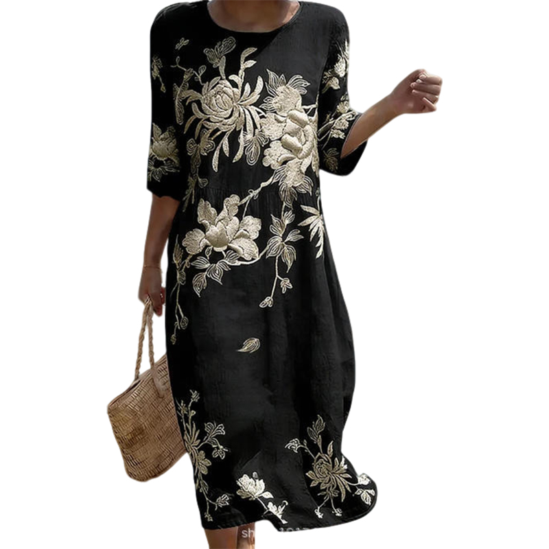 🌿 Das bestickte Leinen-Kleid: Zeitlose Eleganz für jeden Tag