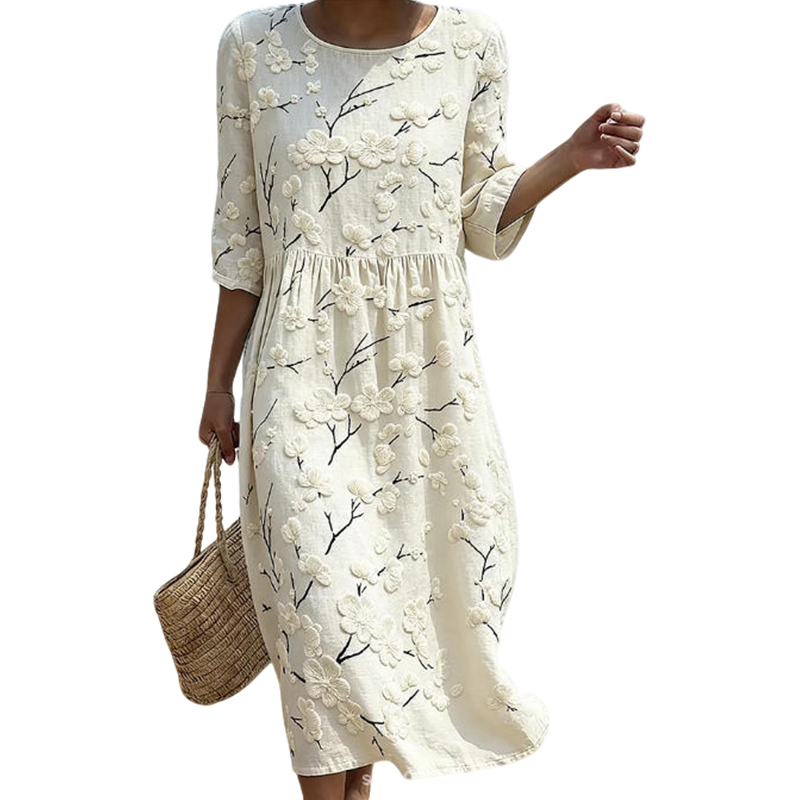 🌿 Das bestickte Leinen-Kleid: Zeitlose Eleganz für jeden Tag