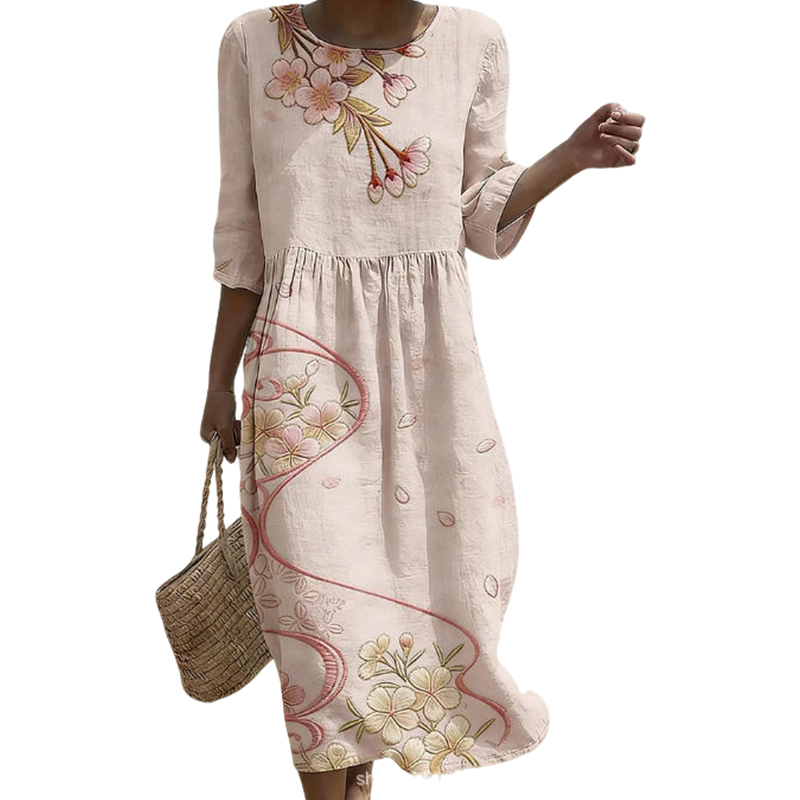 🌿 Das bestickte Leinen-Kleid: Zeitlose Eleganz für jeden Tag