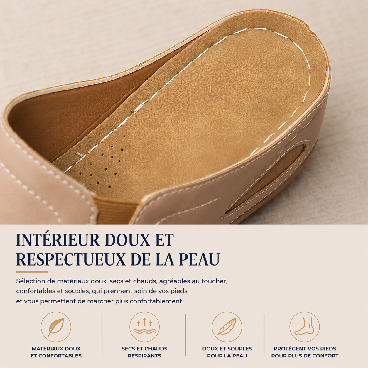 🔥 DERNIER JOUR -70 % 🔥Sandales d'été décontractées en cuir avec coussin d'air pour femme