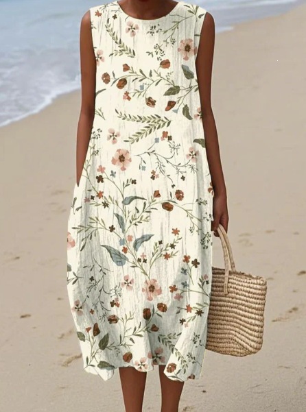 🌊 Das blau-weiße Blumenkleid: Dein Sommerbegleiter für jeden Tag