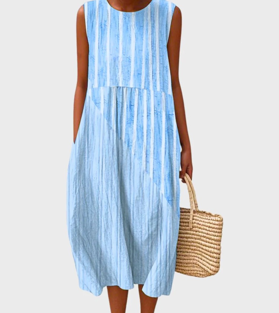 🌊 Das blau-weiße Blumenkleid: Dein Sommerbegleiter für jeden Tag