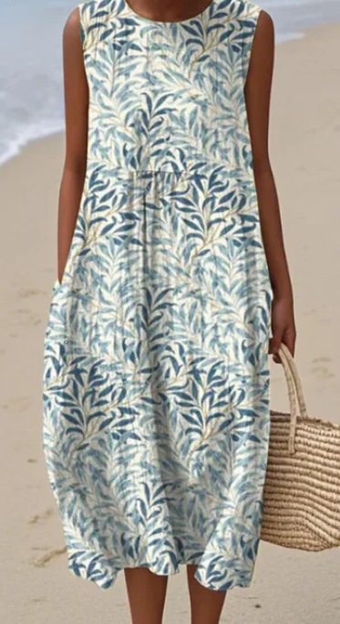 🌊 Das blau-weiße Blumenkleid: Dein Sommerbegleiter für jeden Tag