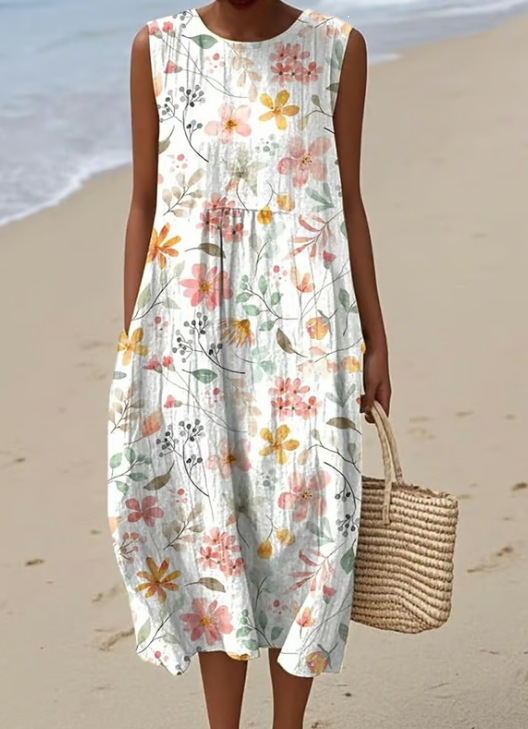 🌊 Das blau-weiße Blumenkleid: Dein Sommerbegleiter für jeden Tag