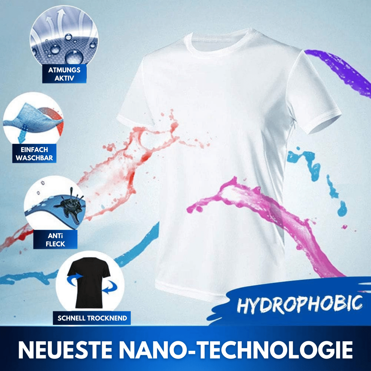 NanoBlack™️ Anti-Flecken T-Shirt
