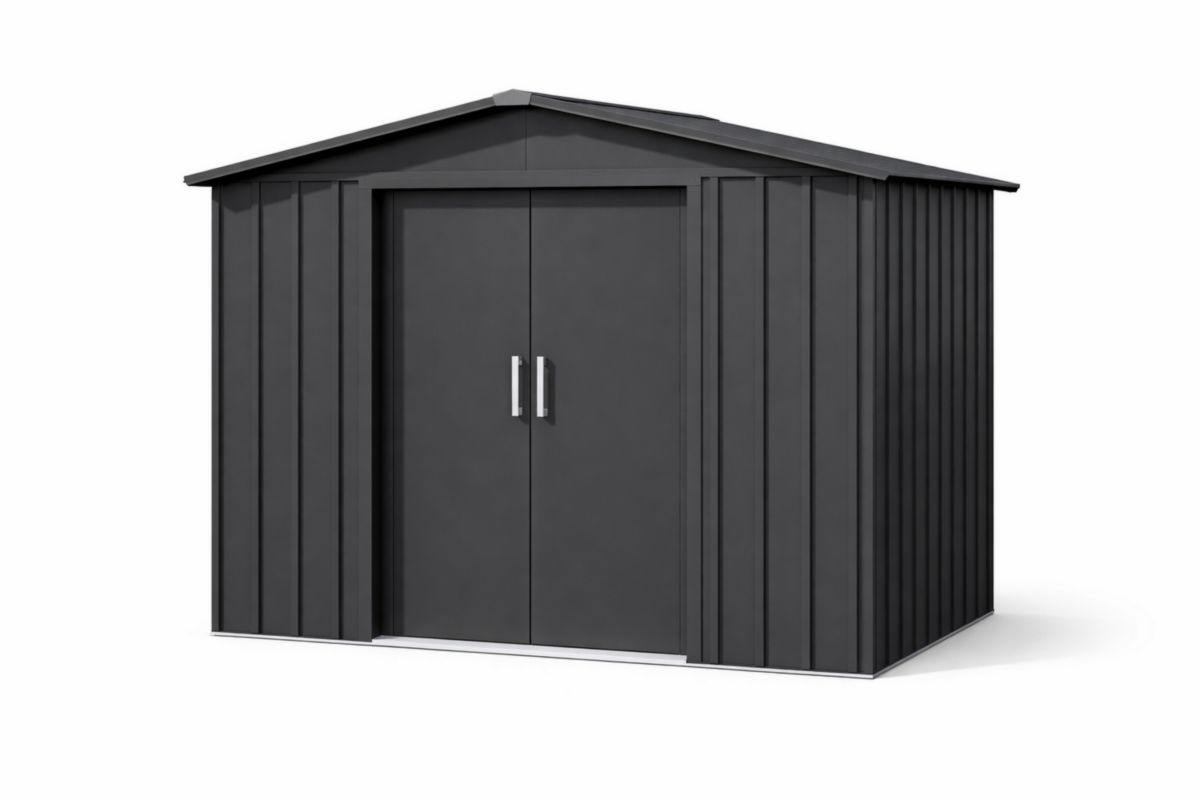 Verzinkter Stahl Gartenhaus Anthrazit 213cm x 190cm x 132cm(B × H × T)