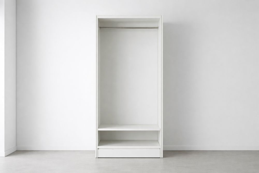 Offener Kleiderschrank MDF Weiß 200×100×50 cm