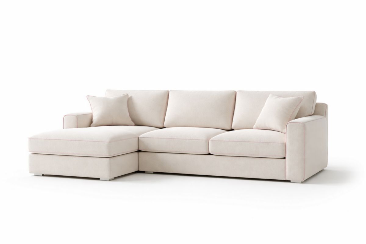 Ecksofa Stoff Beige 270cm x 160cm x 85cm