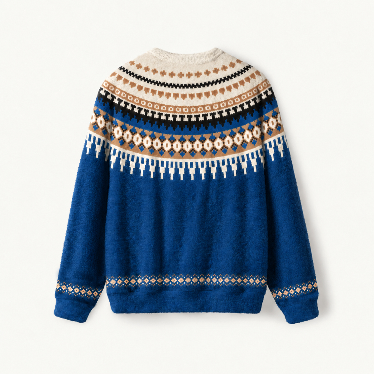 Vintage Fair Isle Fuzzy Crewneck Sweater