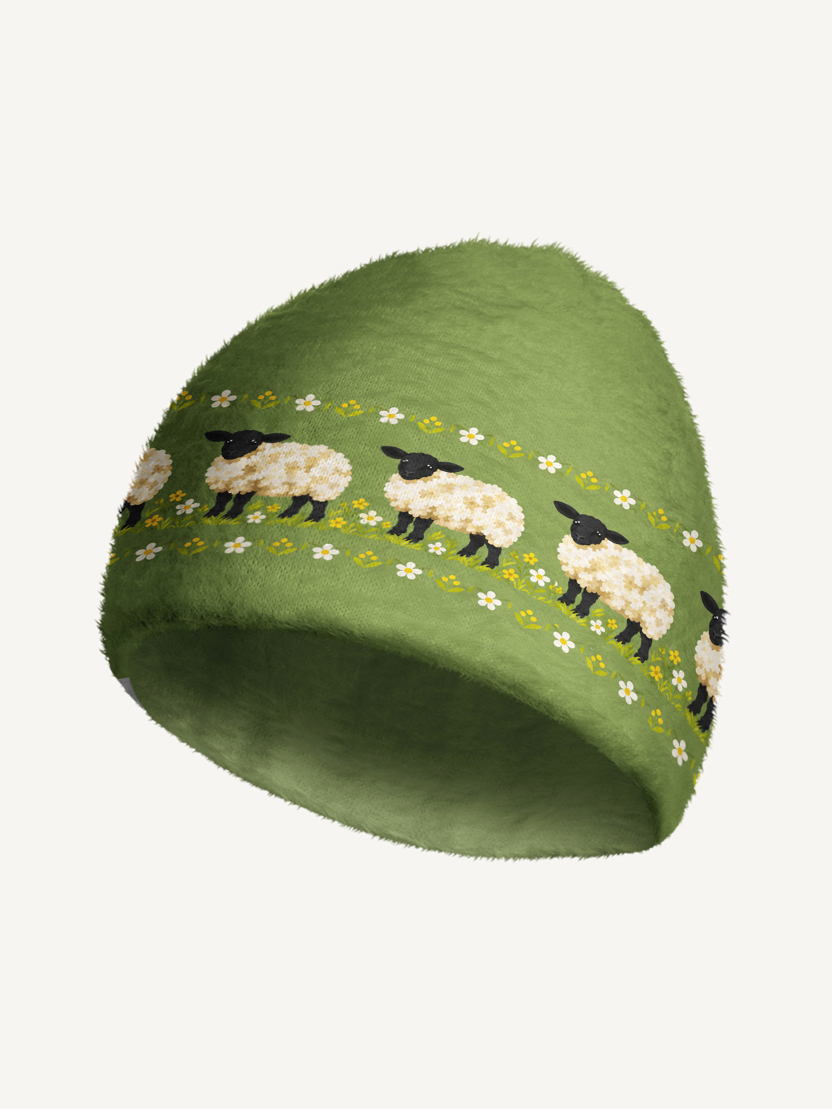 Meadow Sheep Cozy Fuzzy Beanie