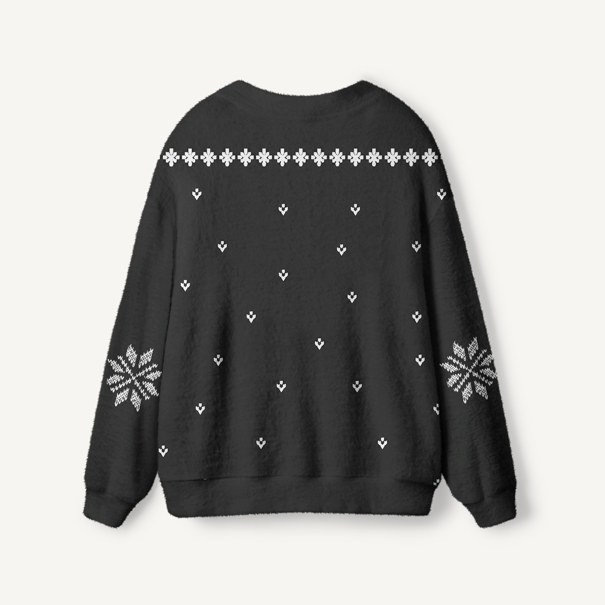 Winter Fair Isle Terrier Print Cardigan Sweaters with Pockets