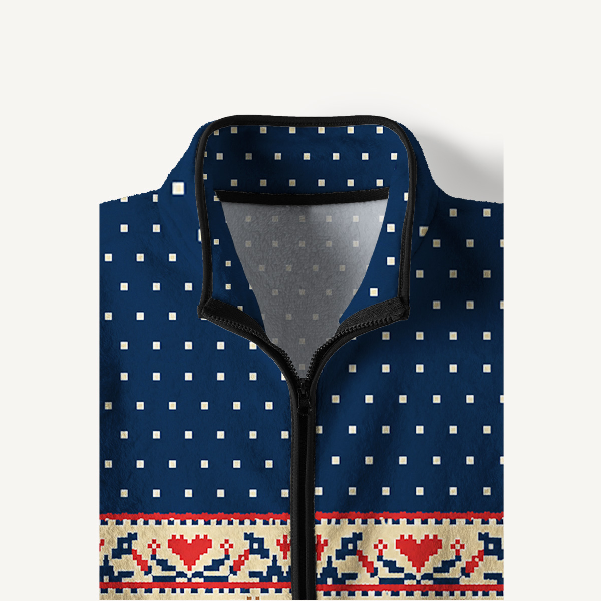 Nordic Heritage Horse Print Fleece Jacket