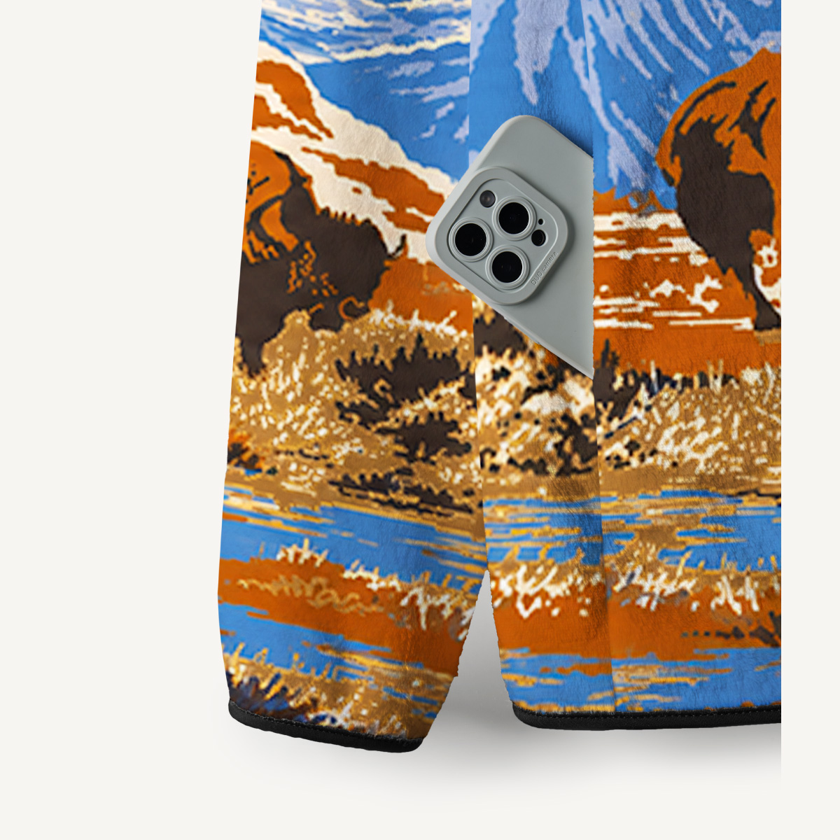 Wild Bison Range Print Fleece Jacket
