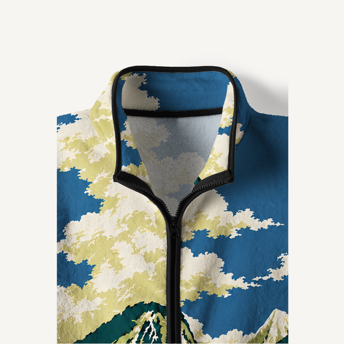 Alpine Meadow Dairy Print Fleece Jacket