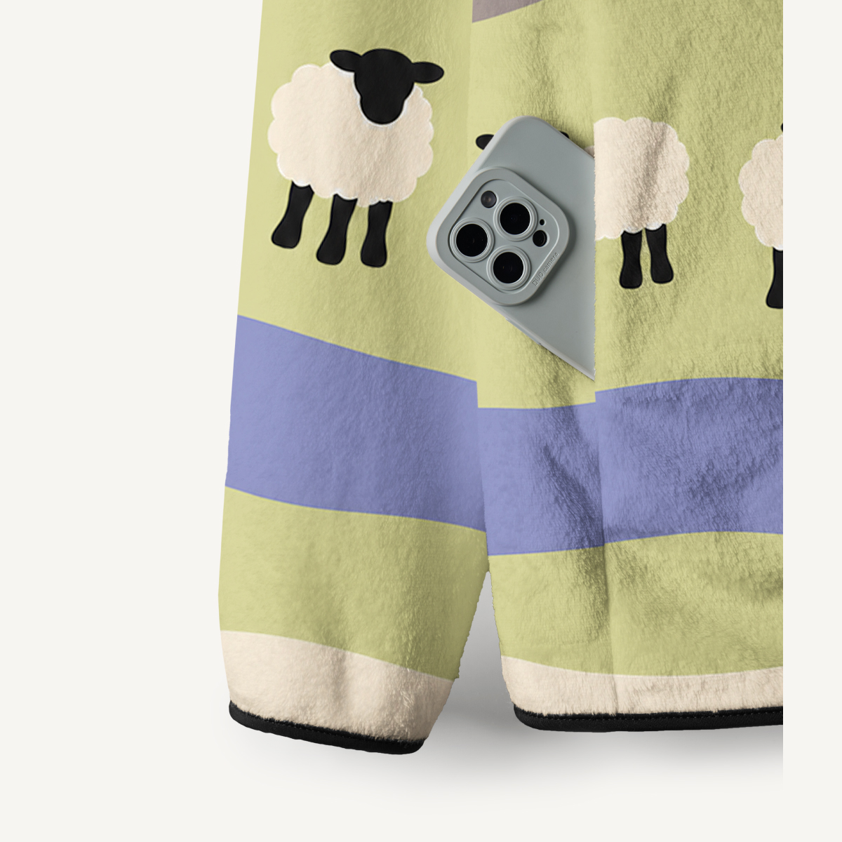 Rolling Pasture Sheep Print Fleece Jacket