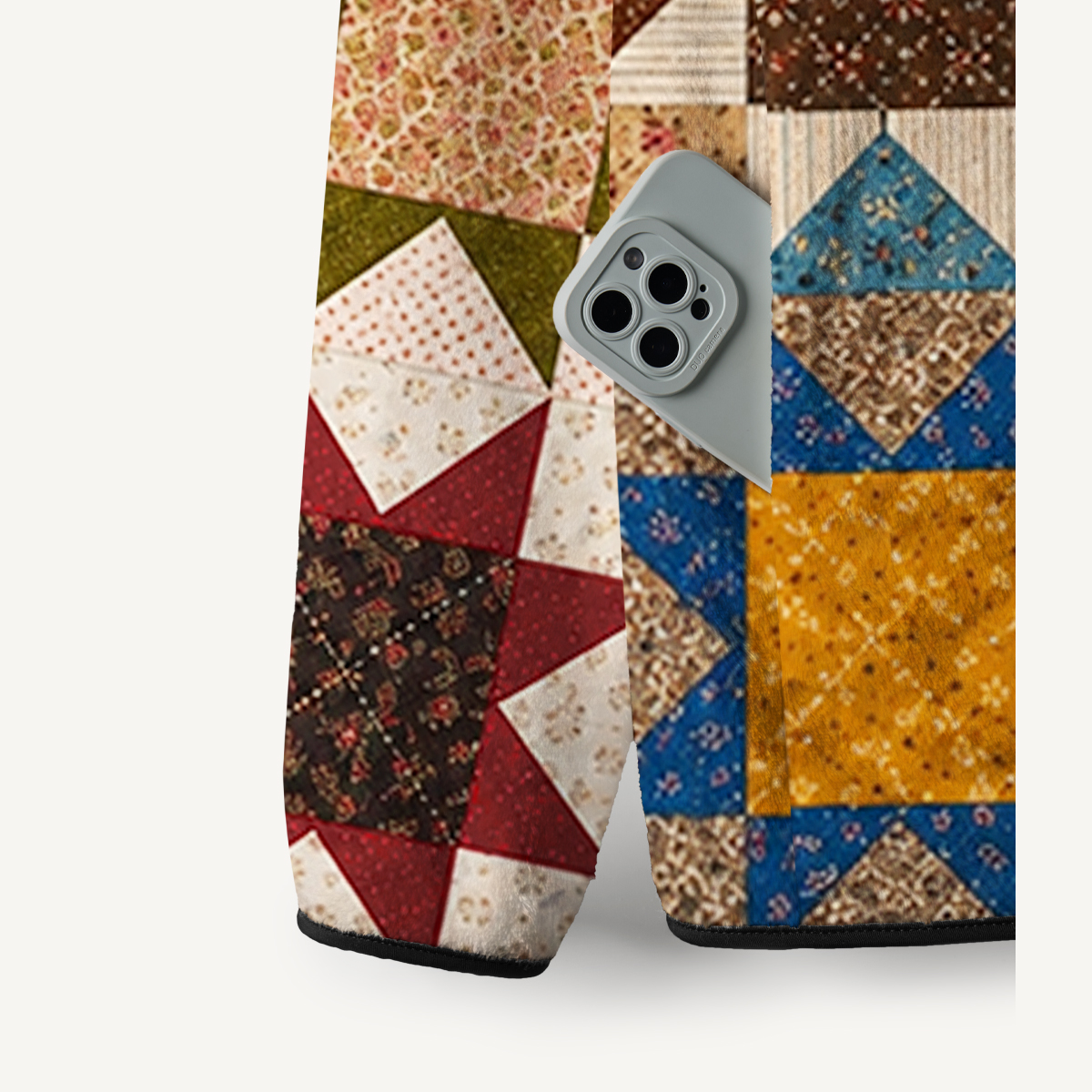 Floral Prairie Patchwork Print Fleece Jacket