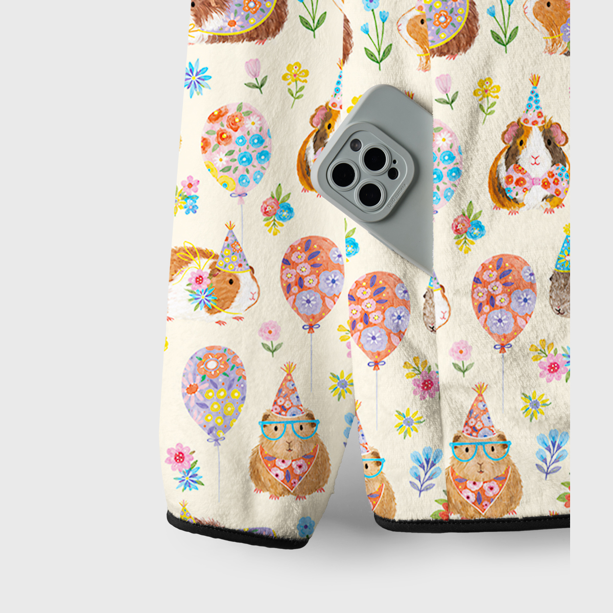 Guinea Pig Garden Party Print Fleece Jacket