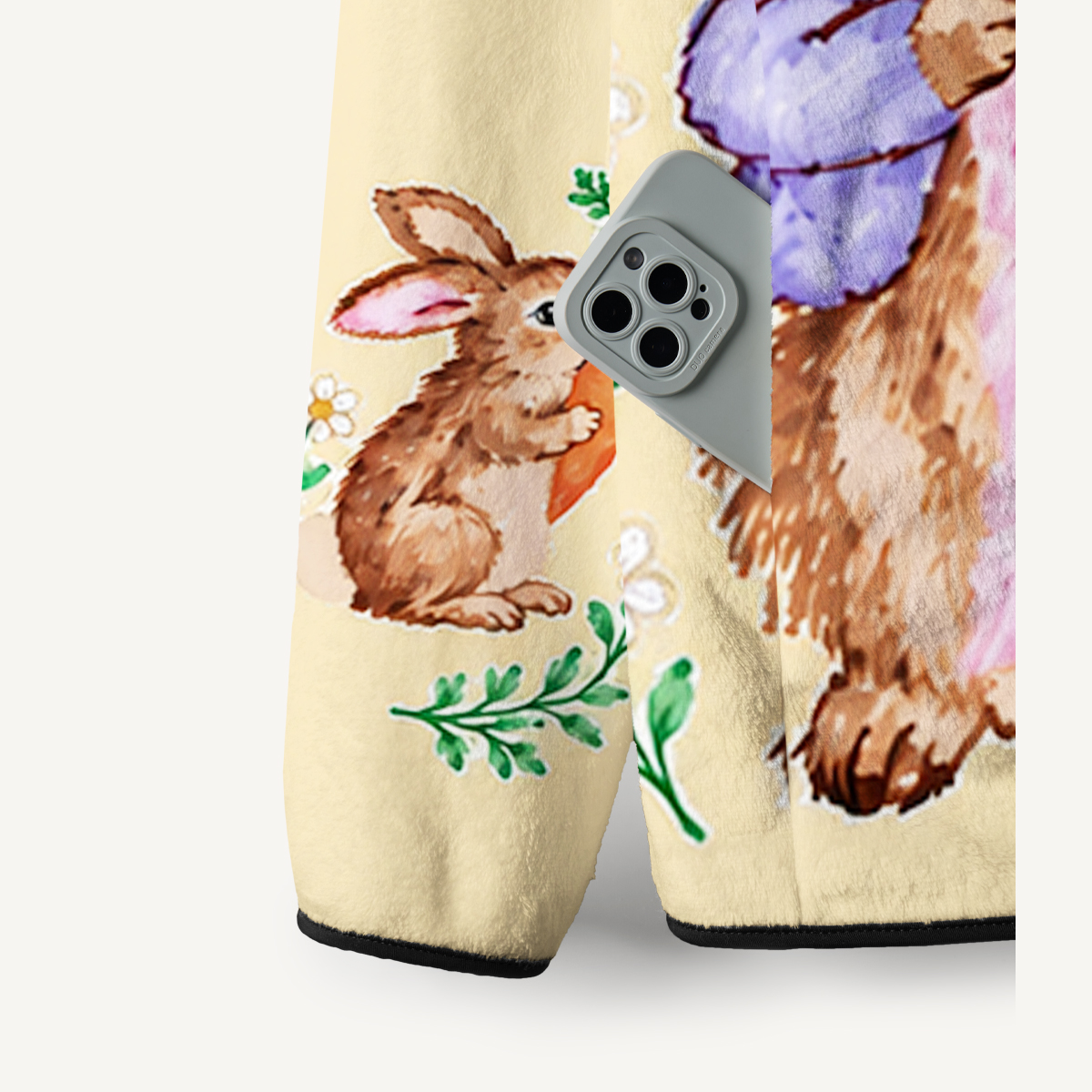 Sweet Rabbit Meadow Friends Print Fleece Jacket