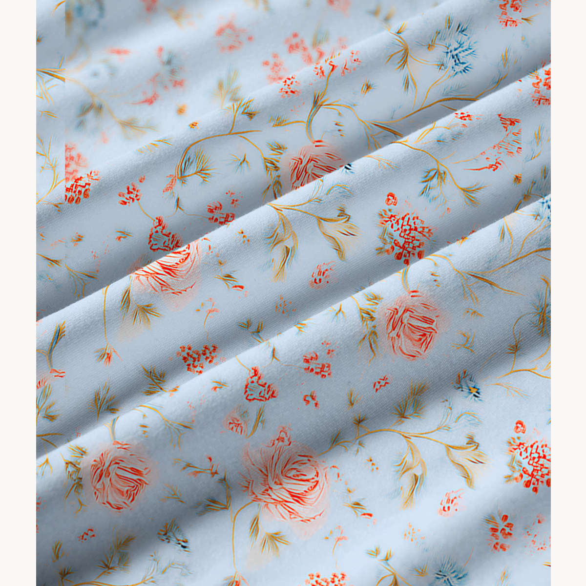 Round Neck Rosabelle Bloom Midi Dress