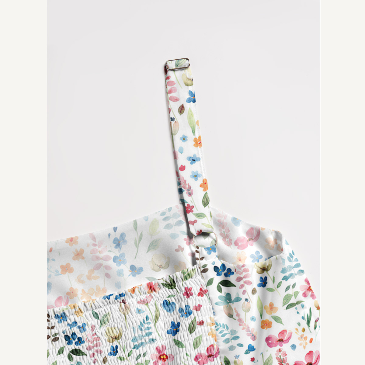 Wildflower Dream Print Quilt Wide Straps Maxi Dress With Pockets