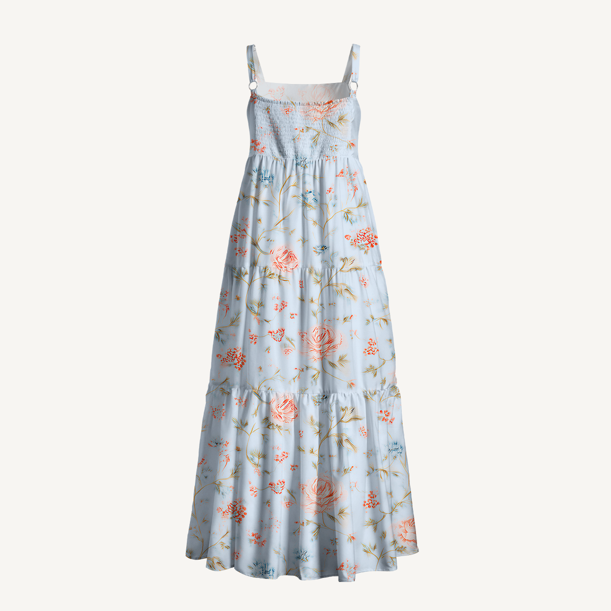 Square Neck Rosabelle Bloom Print Slip Dress