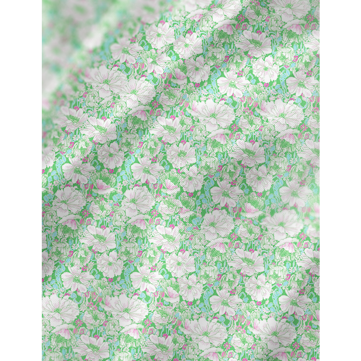 Mint Garden Satin Cross Back Mini Dress