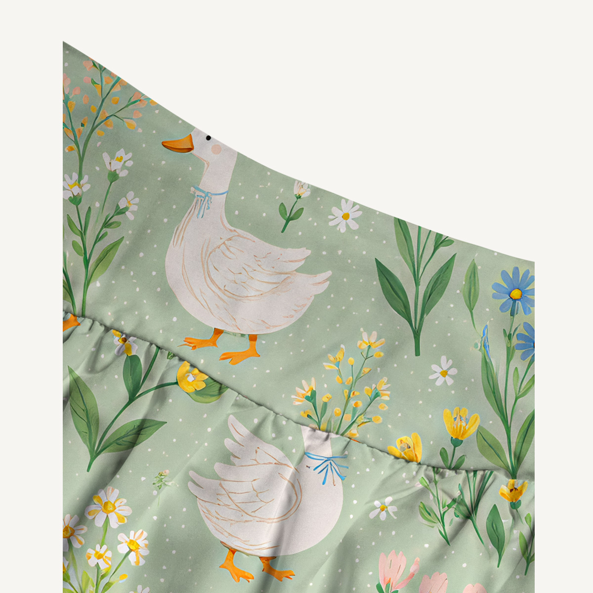 Country Duck & Bloom Print Convertible Maxi Skirt & Strapless Dress  