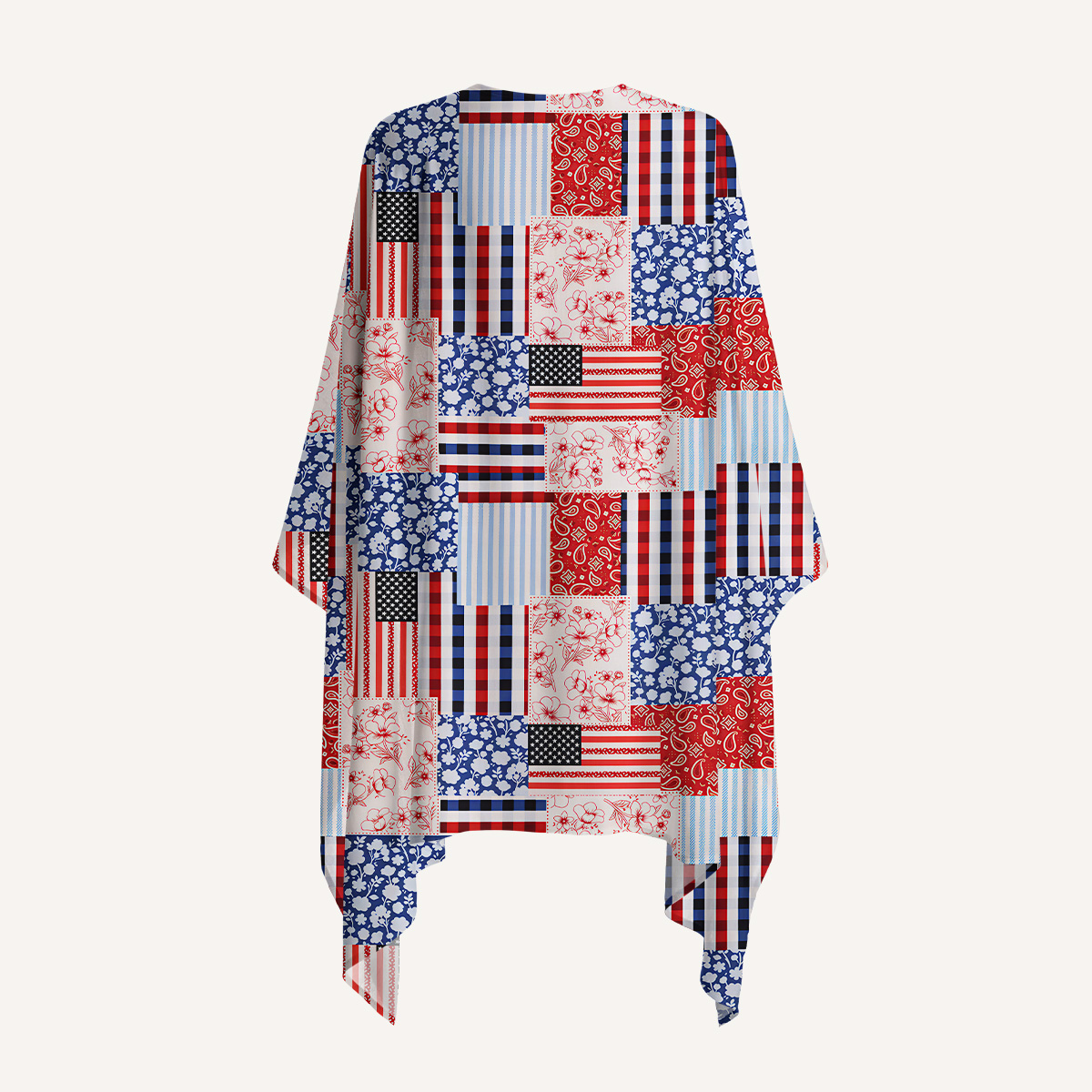 [Copy]Pastoral Goose Garden Print Kimono Sleeve Kaftan Dress