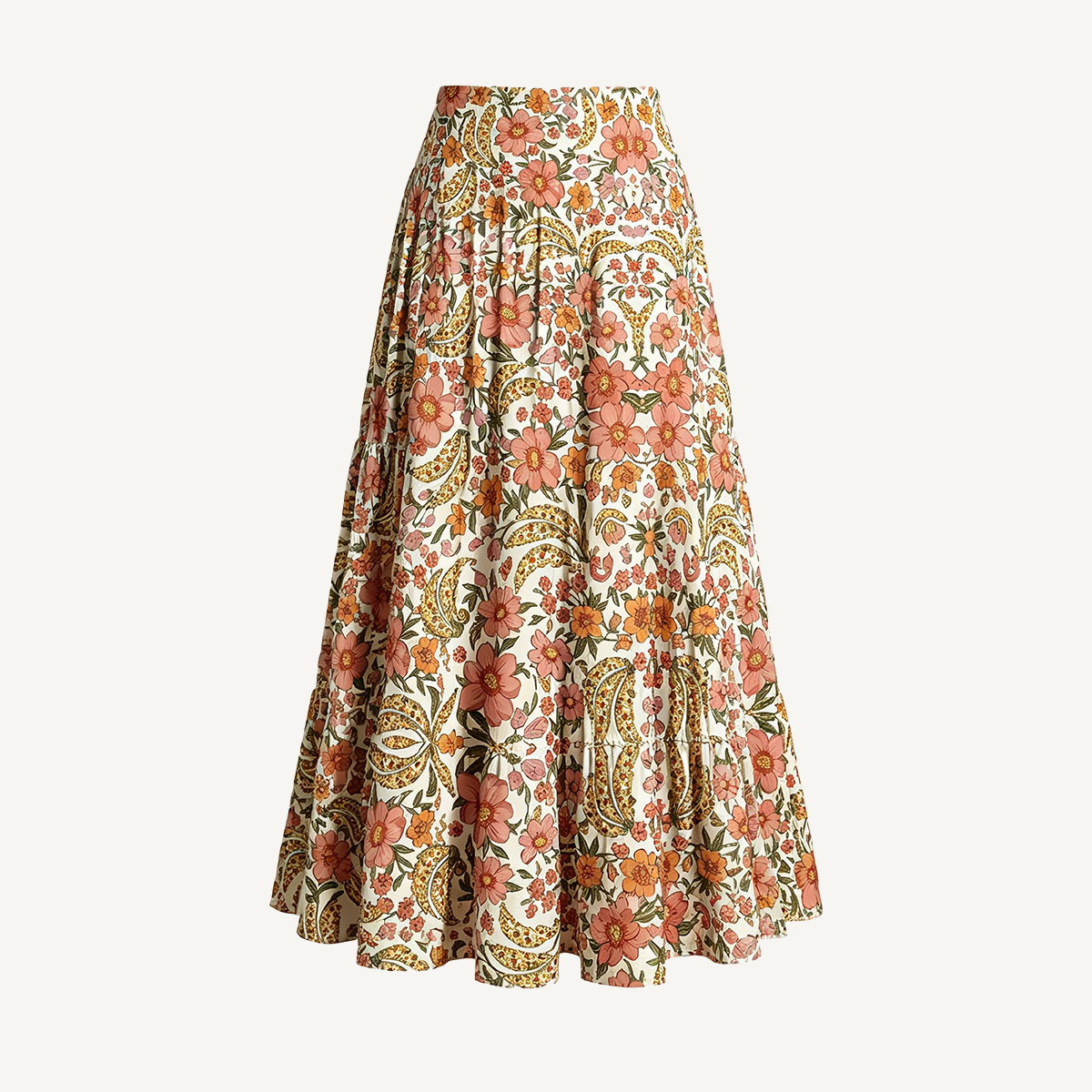 Amber Bloom Print Maxi Skirt