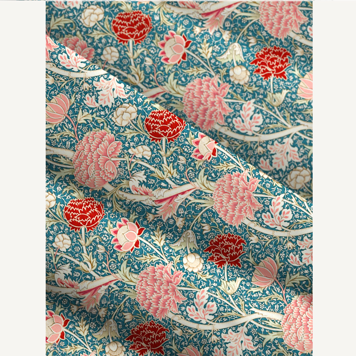 Vintage Peony Lotus Floral Print Slip Dress