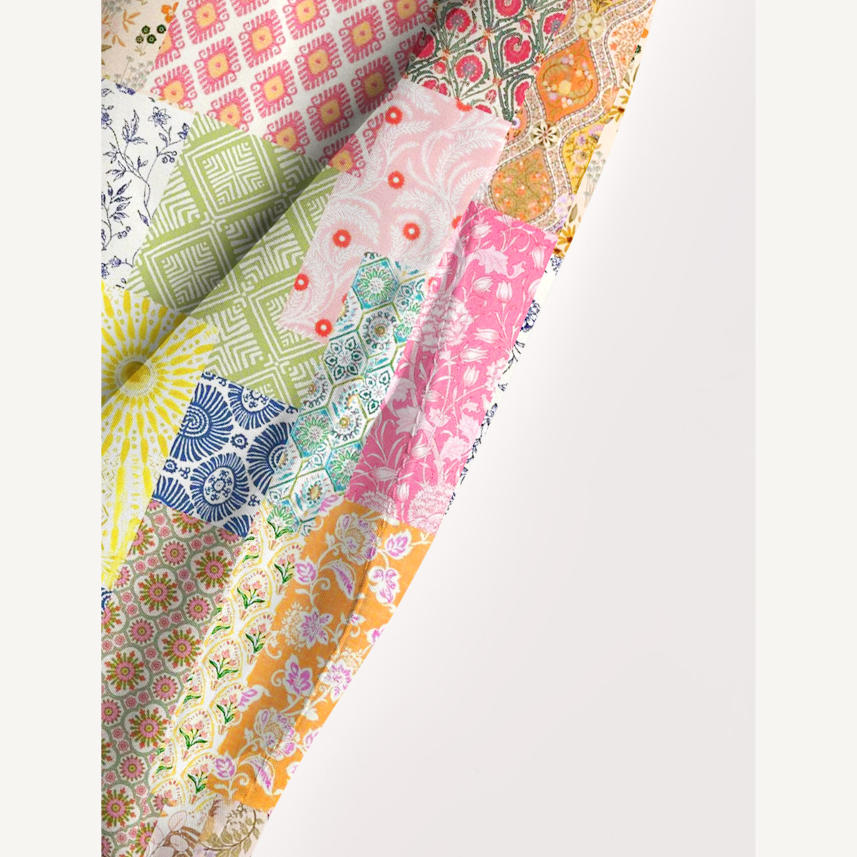Colorful Bohemian Patchwork Print Slip Dress