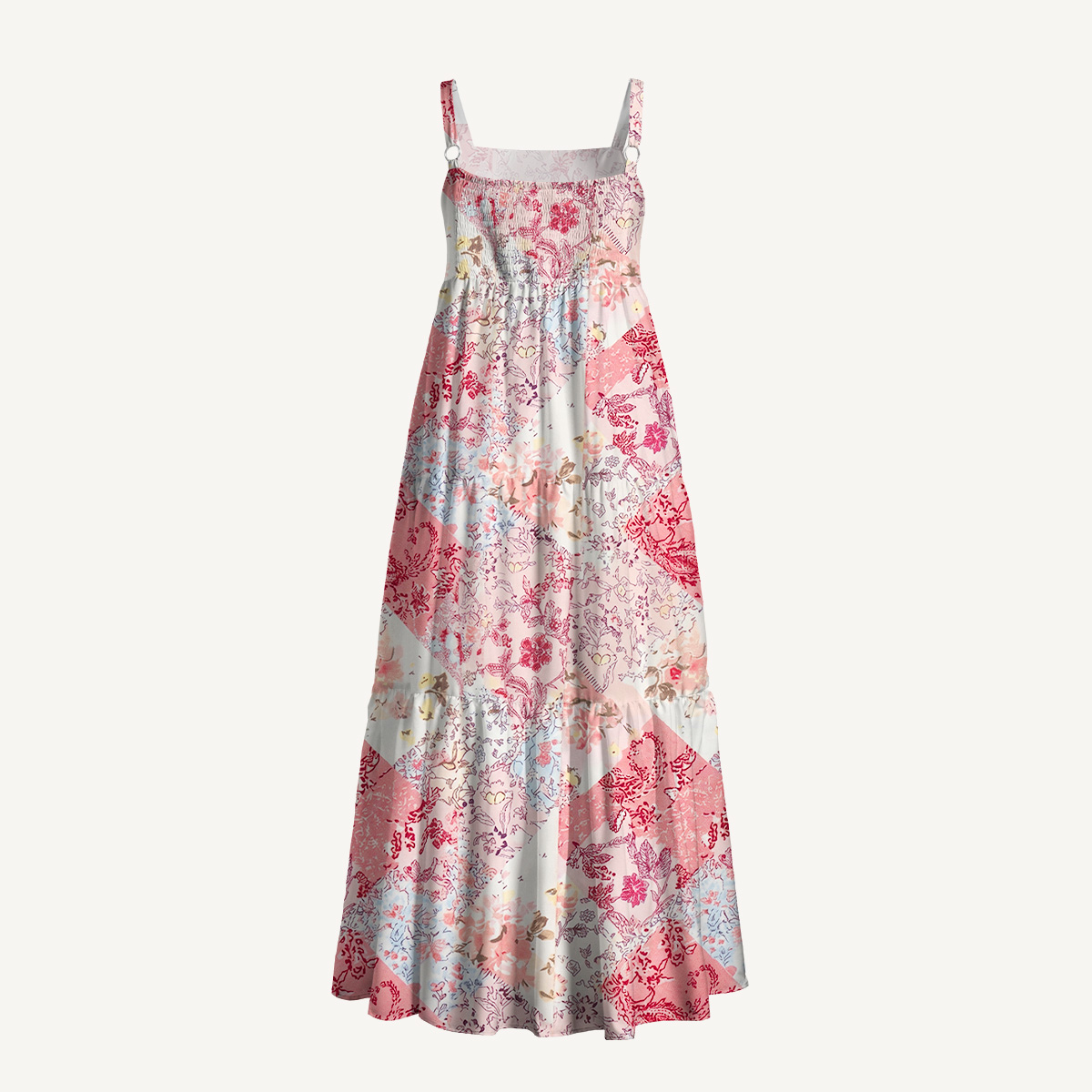 Shabby Chic Floral Patchwork Print Slip Dress