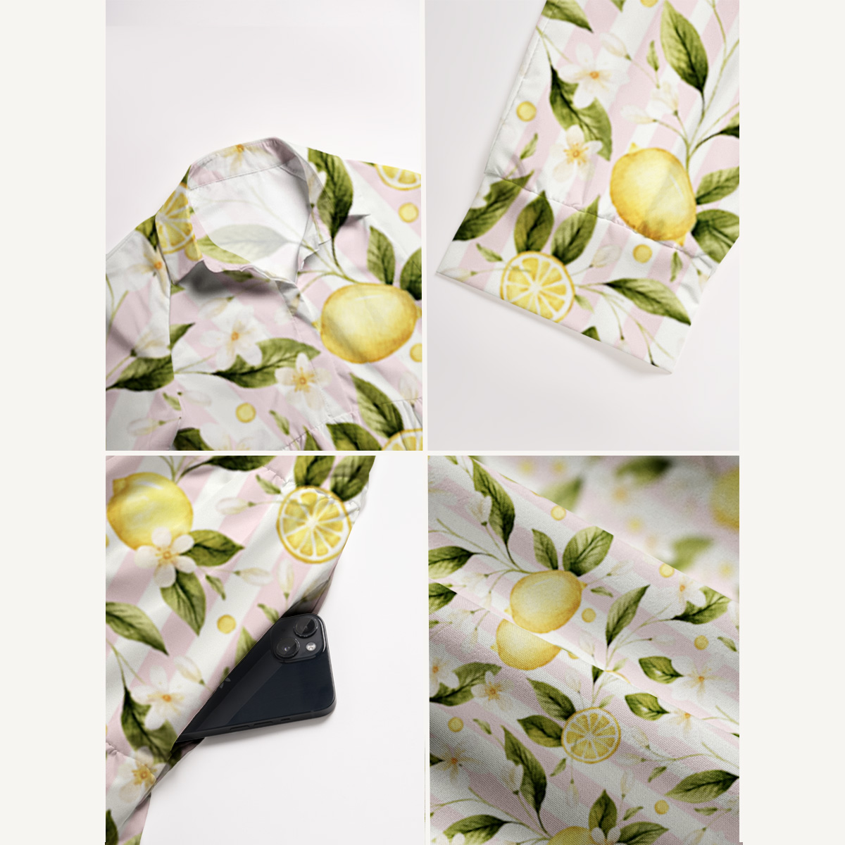 Lemon Grove Sunshine Print Casual Midi Dress With Pockets