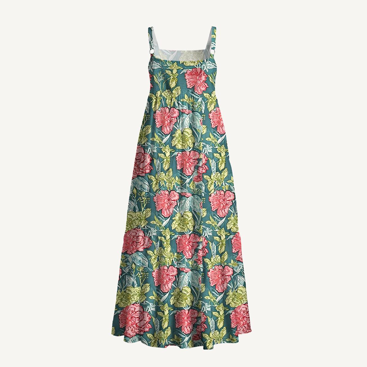 Romantic Peony Garden Print Slip Dress