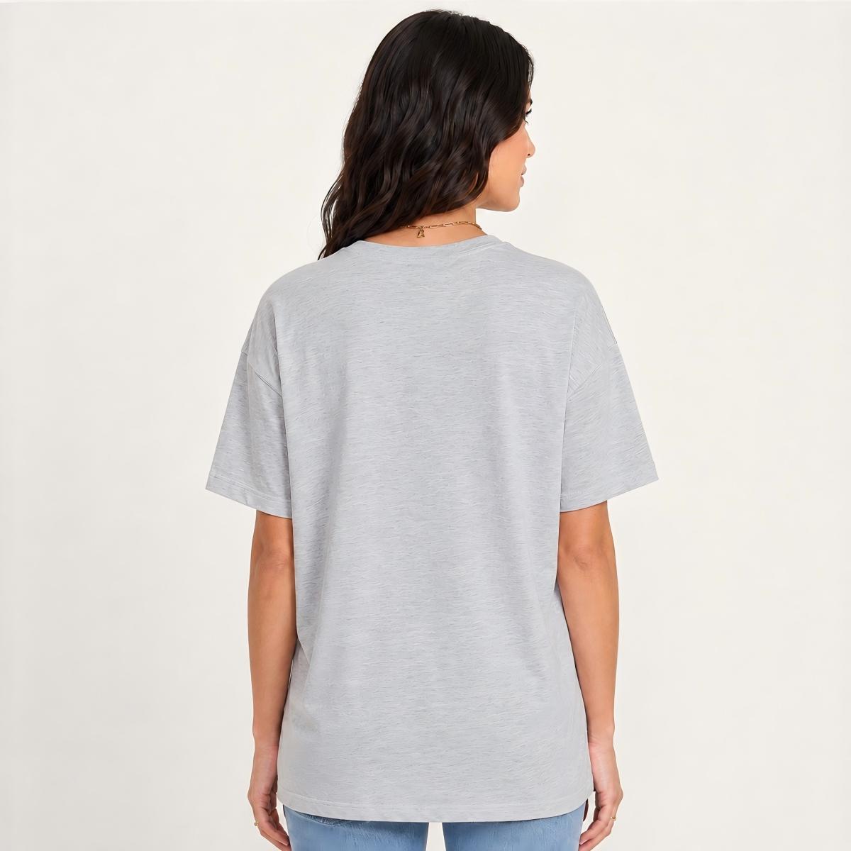 Magic Quilt Blocks Print Crew Neck Cotton Tee