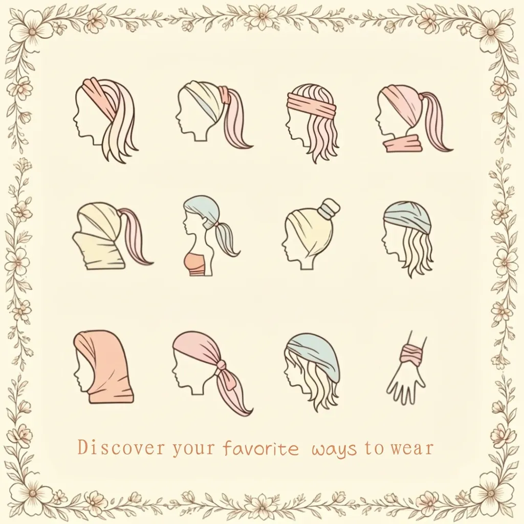 Meadow Tile Bloom Print Boho Bandeau Headband