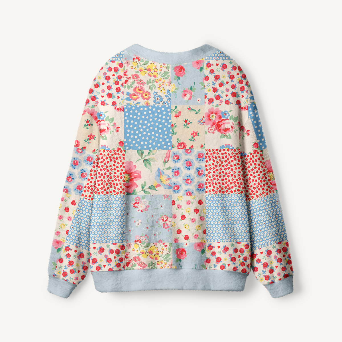 Pastel Patc Print Halloween Ugly Cardigan Sweaters