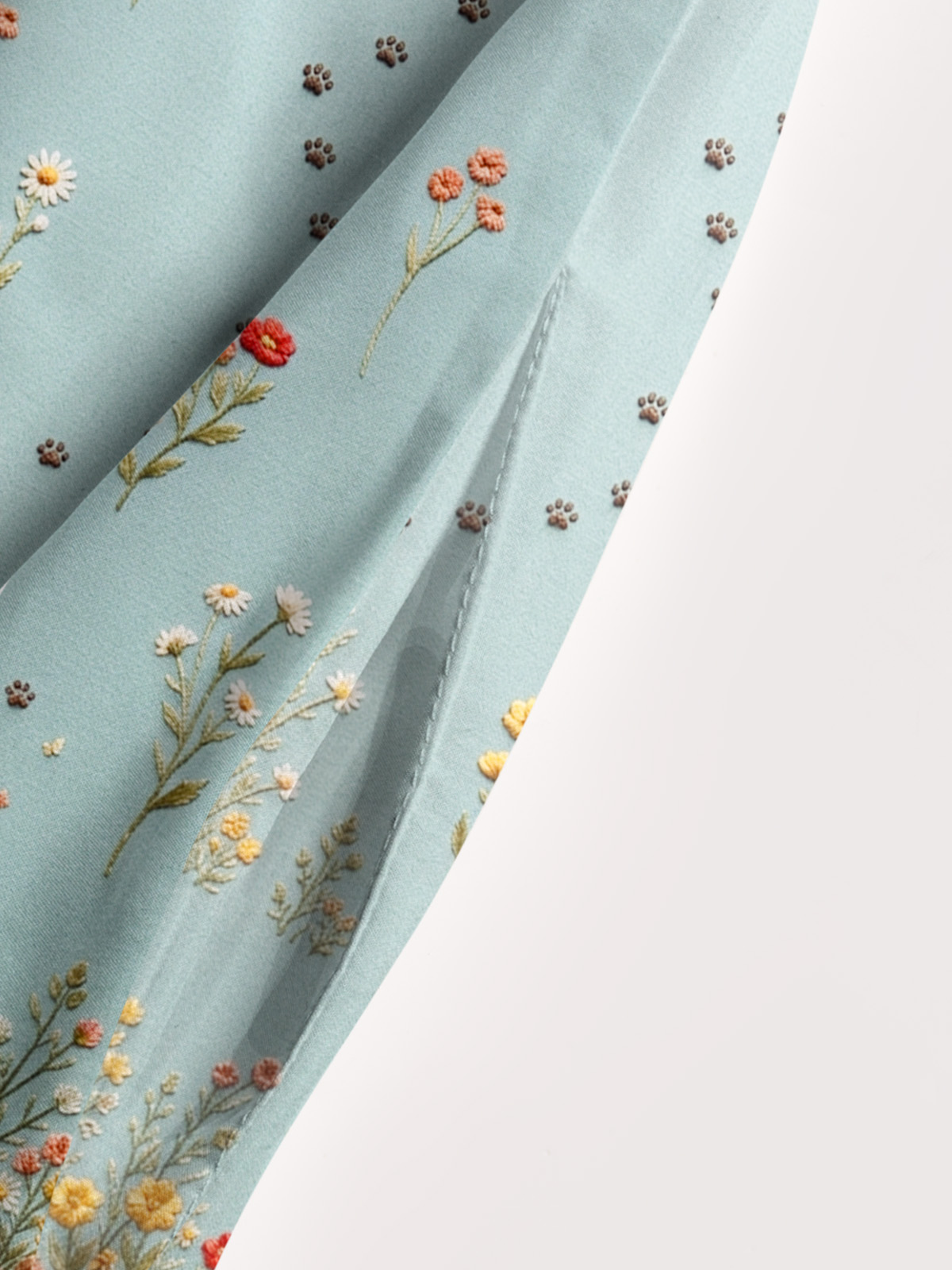 Garden Stroll Cat Print Wide Straps Maxi Dress With Pockets