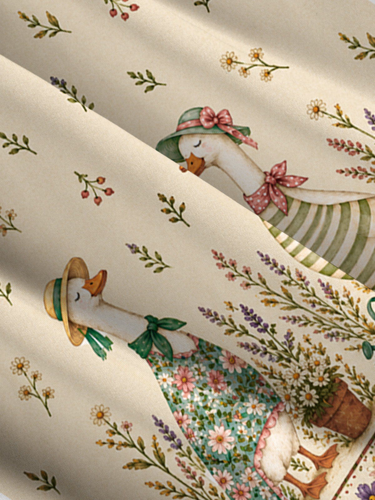 Country Garden Goose Ladies Print Wide Straps Maxi Dress With Pockets