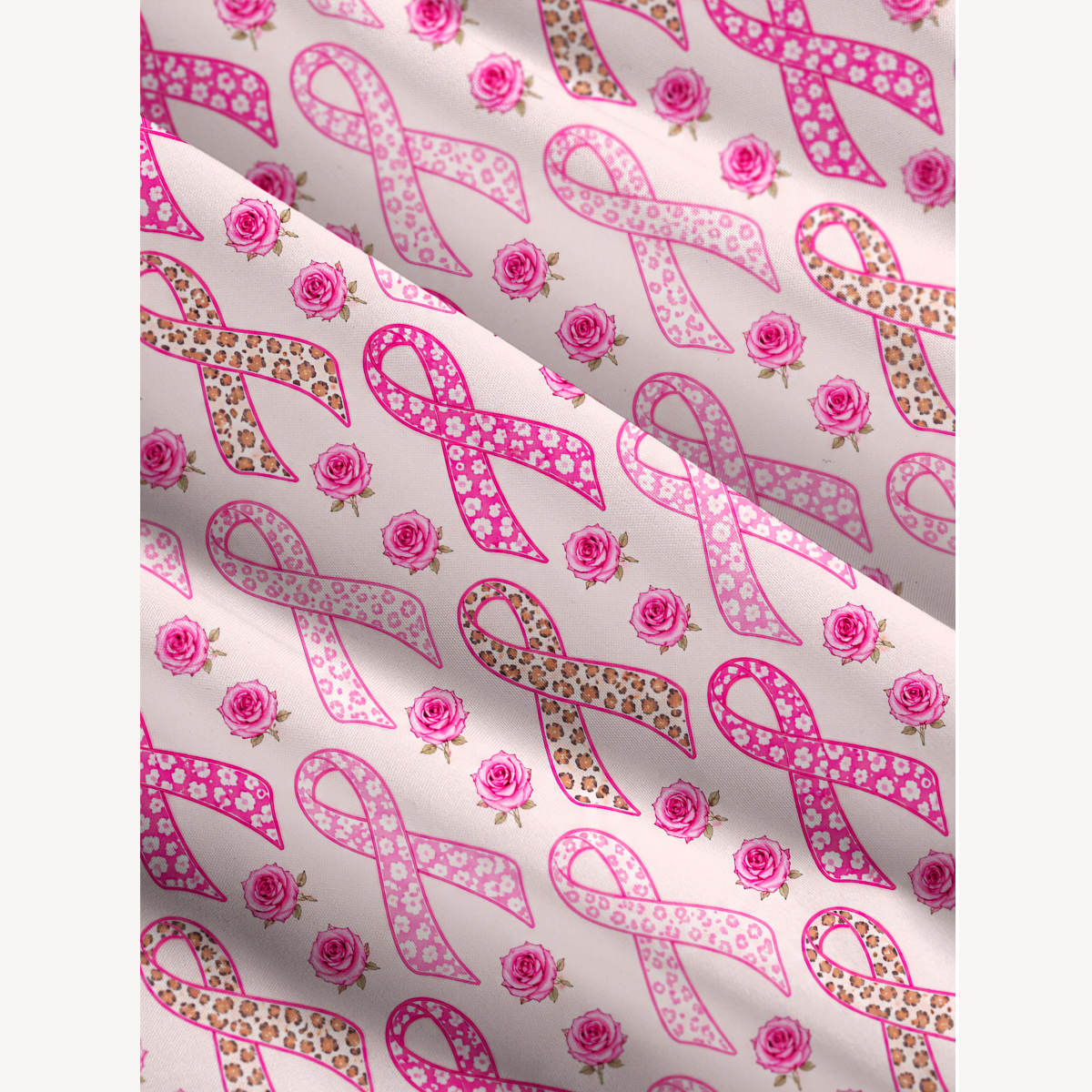 Breast Cancer Pink Ribbon Floral Straps Maxi Dress With Pockets