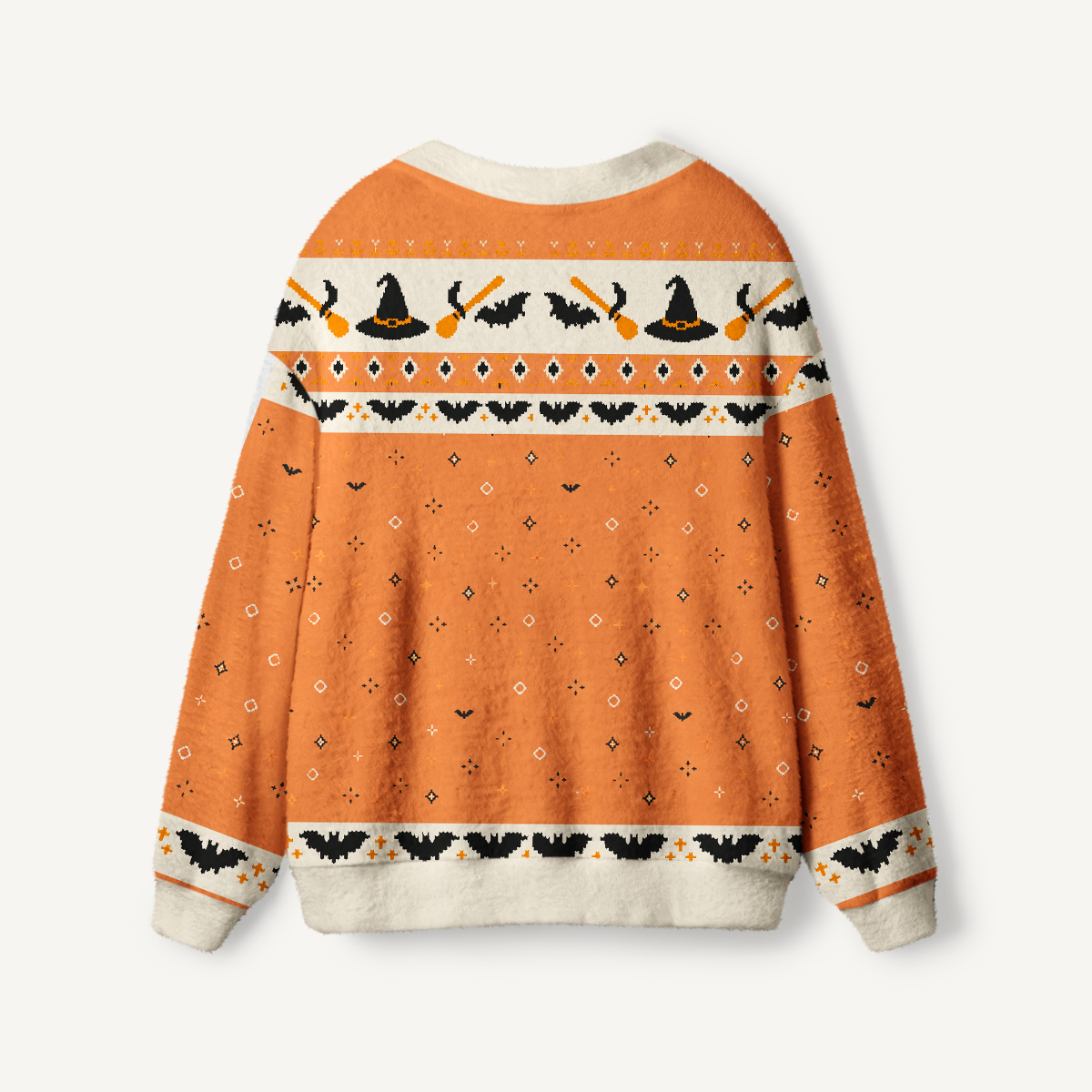 Halloween Witch Bat Art Print Ugly Cardigan Sweaters