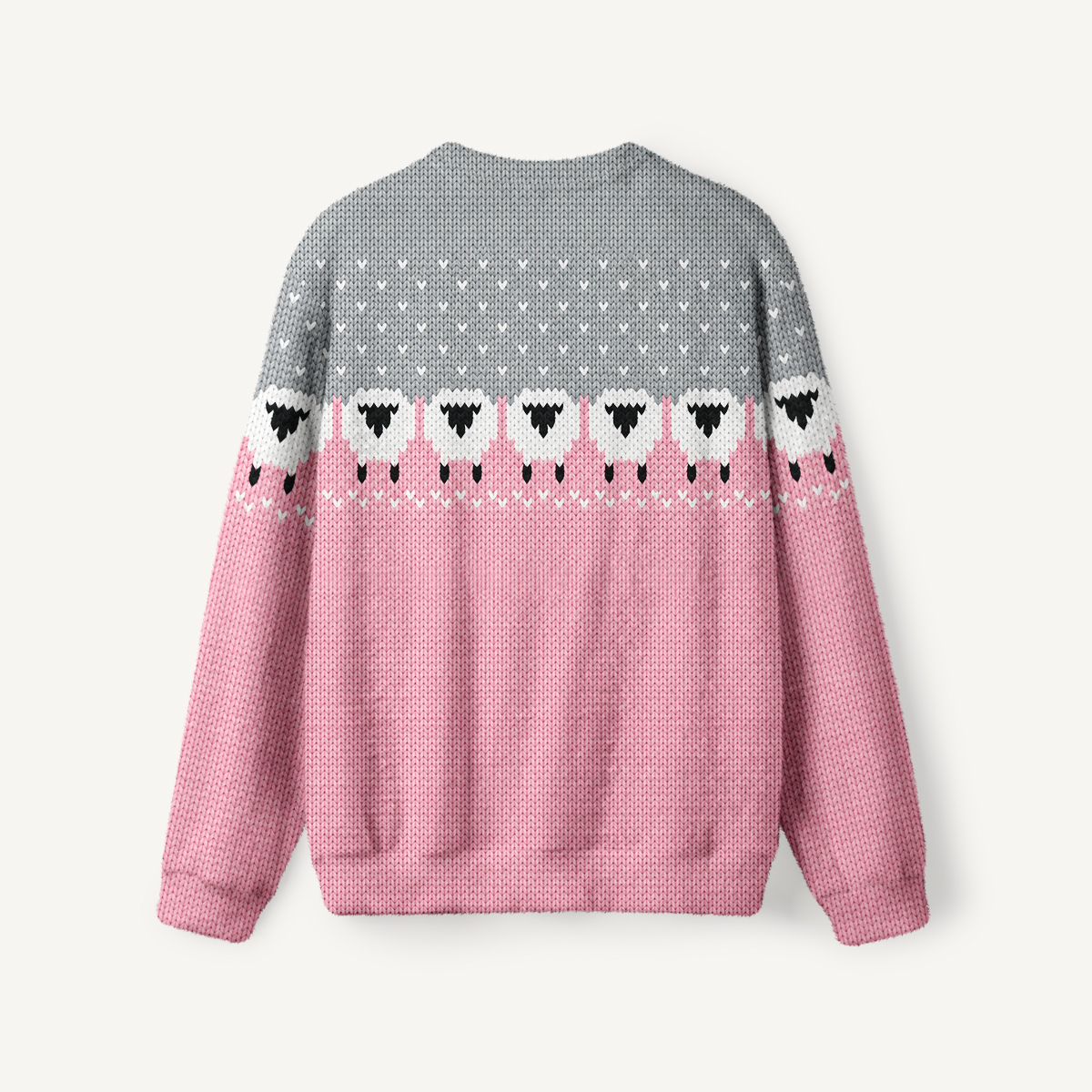 Cozy Little Sheep Fuzzy Crewneck Sweater